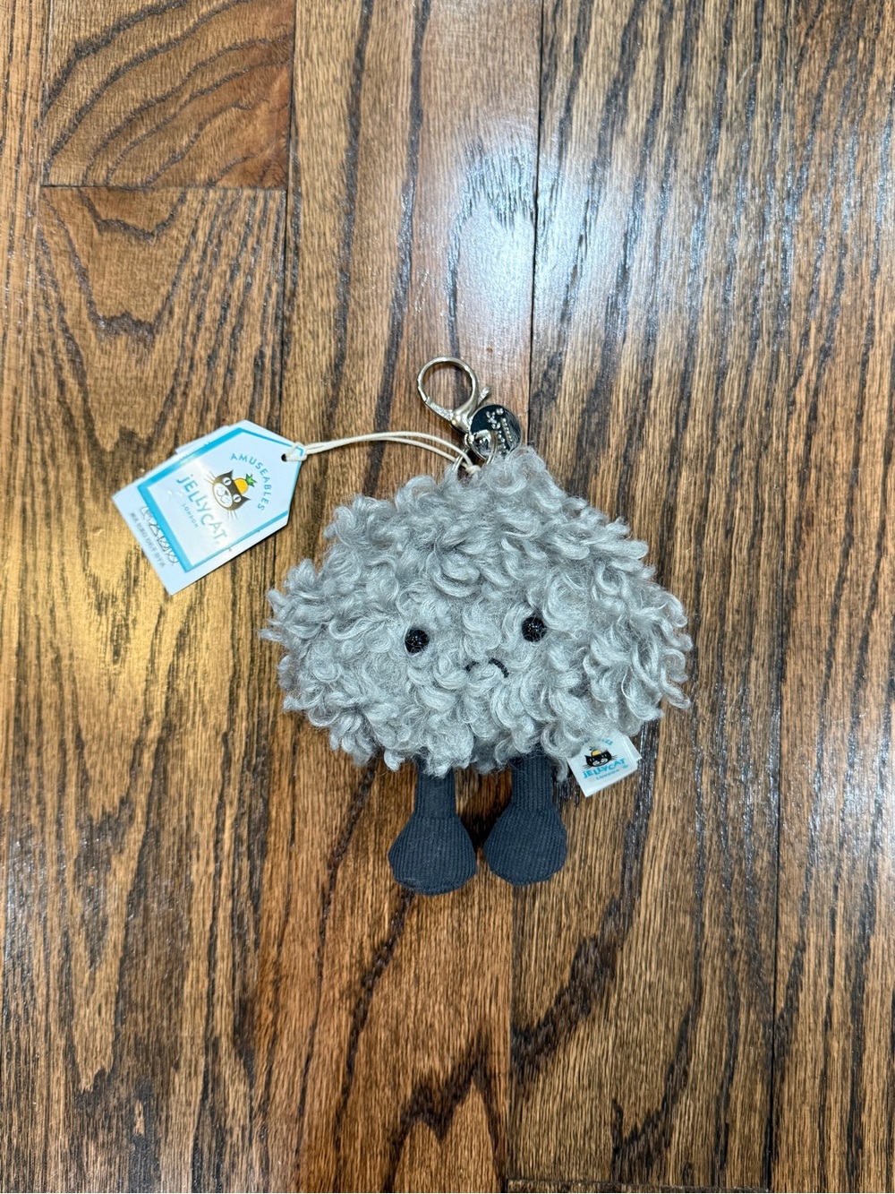 Jellycat Amuseables Storm Cloud bag charm keychain